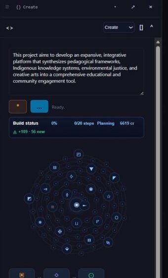 Create panel building a project with a live build graph